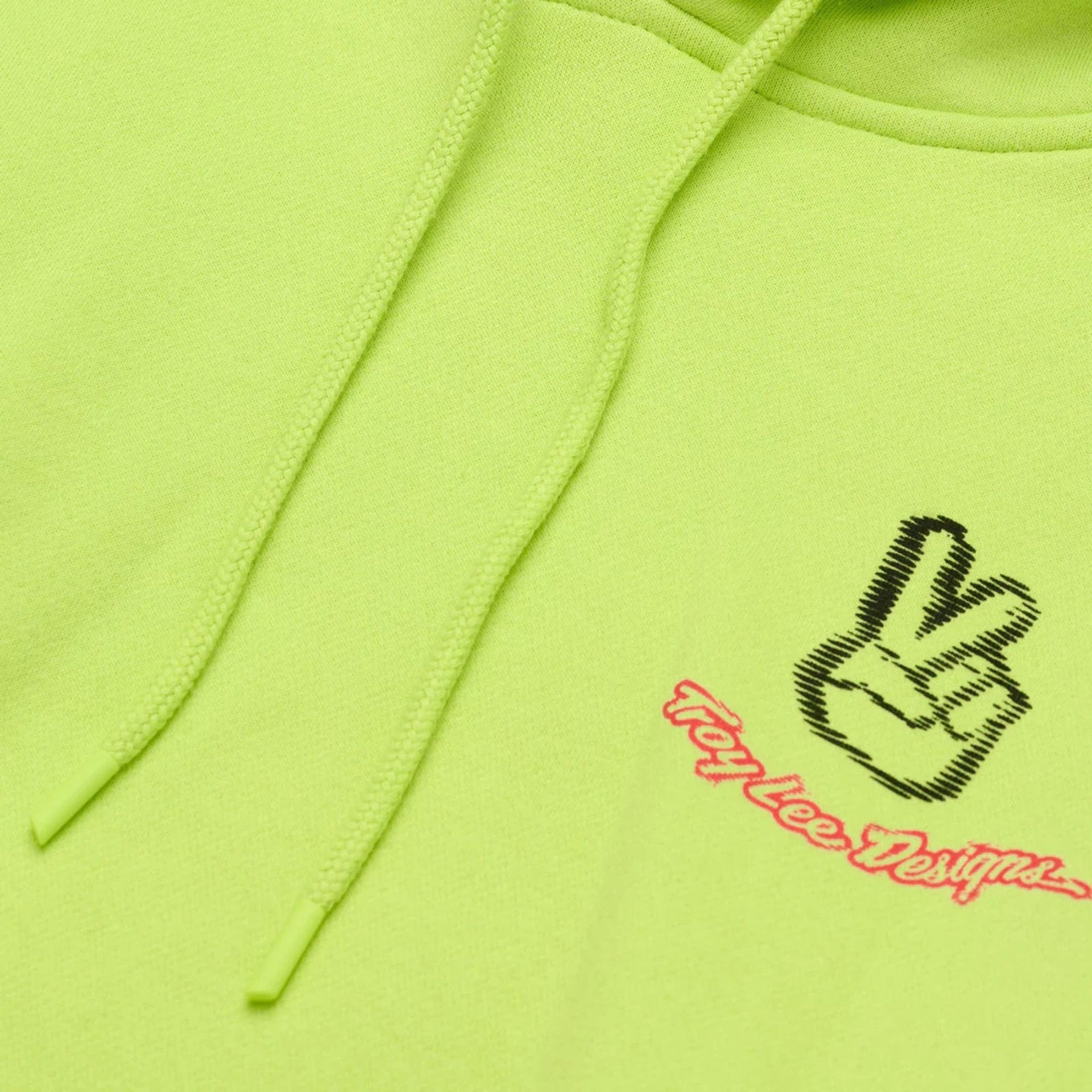 Hoodie Cerrada Troy Lee Designs Peace Out Glo Yellow